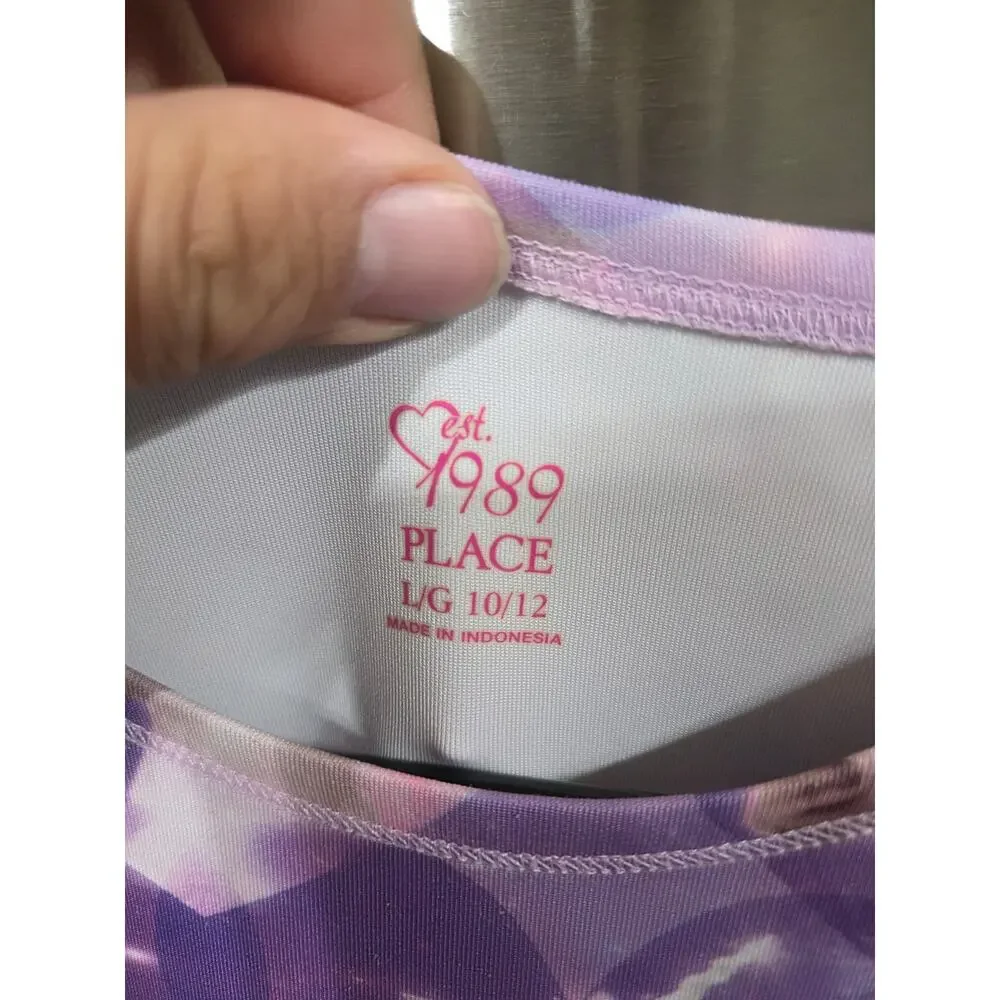 Purple Galaxy Unicorns LS Dress - The Children's Place - L (10/12)
